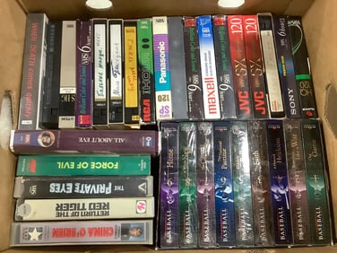 Various VHS Tapes (Force of Evil, When Death Comes Quickly, China O' Brien, and more)