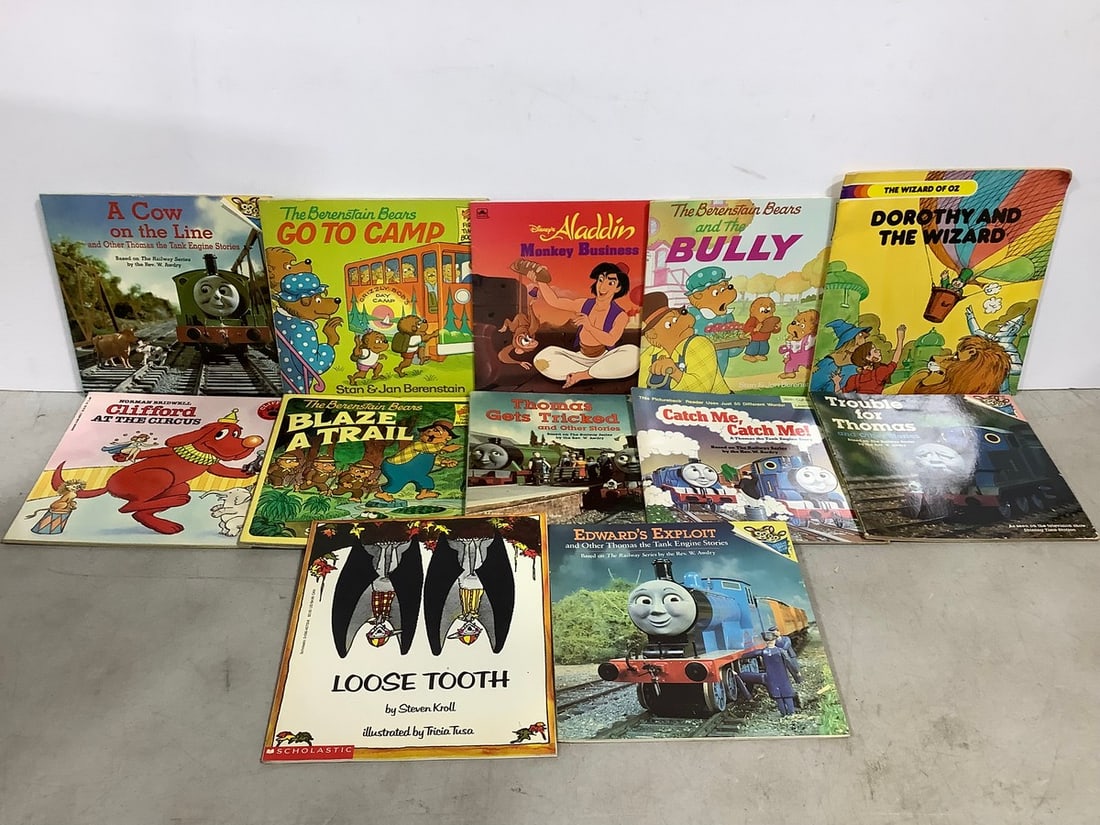 Various children's books(Aladdin, The Berenstain Bears, Trouble for Thomas, and more) (1 of 1)