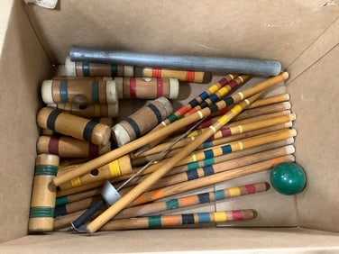 Wooden croquet set