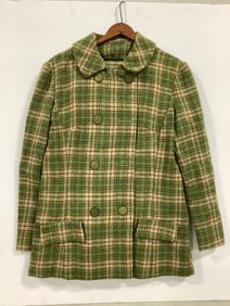 Vintage plaid button up jacket with matching pants(size N/A)