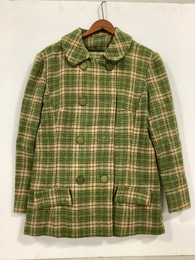 Vintage plaid button up jacket with matching pants(size N/A) (1 of 1)