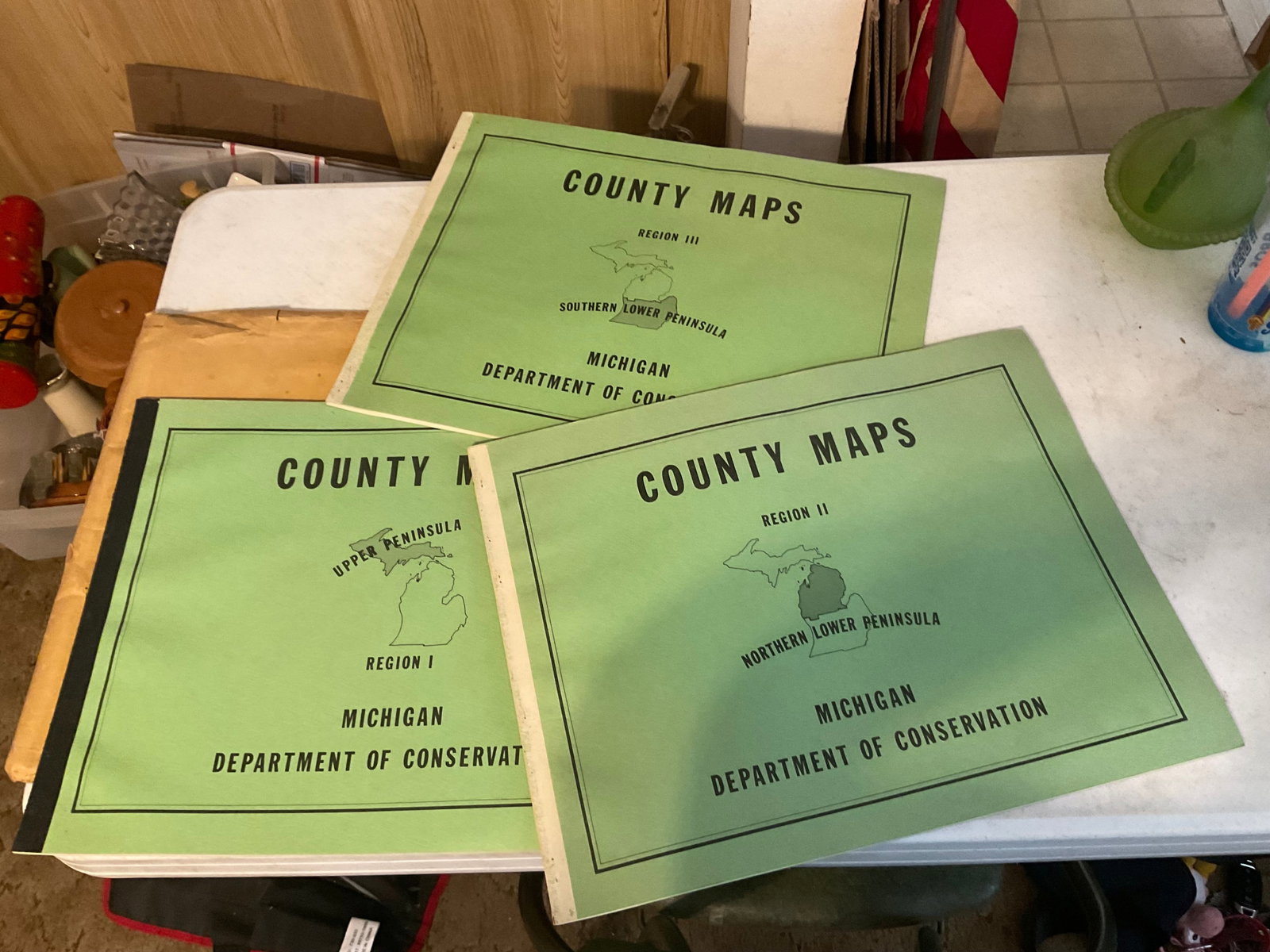 lot of 1960's vintage county maps: lot of 1960's vintage county maps