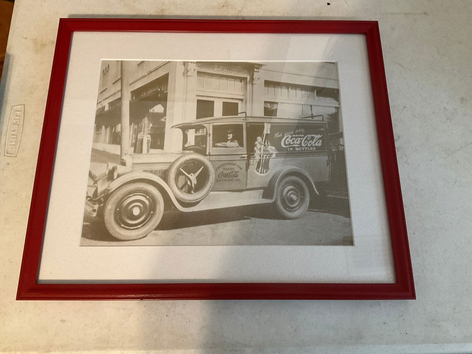 framed coca-cola advertising truck 19x16: framed coca-cola advertising truck 19x16