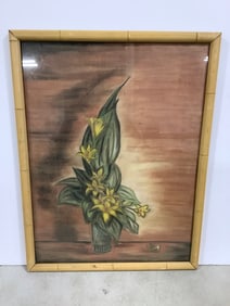 Bamboo Style Framed Artwork (19.5inx25.5in)