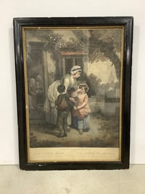 Framed 'The School Door' Artwork (13.75inx17.75in)