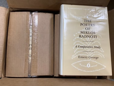 Case of 'The Poetry of Miklos Radnotti' Books