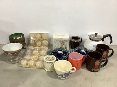 Various Mugs, Urchin Candles, Candle Holders, and more (Tallest - 6in)