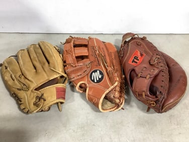 Various Baseball Mitts (TP, Rawlings, and more)