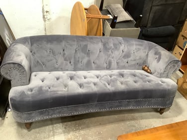 Vintage Velvet Sofa (80in long)