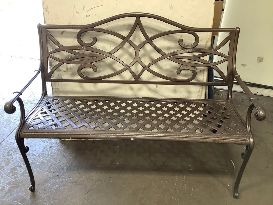 Metal Outdoor Bench (50inx36inx16in) (1 of 1)