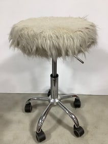 Fuzzy vanity chair(adjustable height)