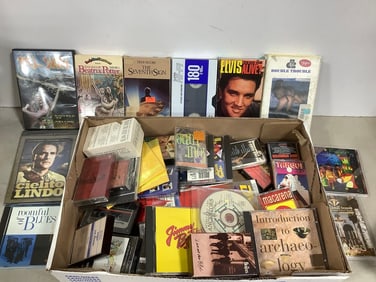 Large Lot of Mixed Media, Cassettes, DVDs, CDs, and more