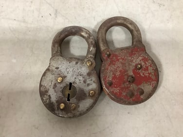 Vintage Antique Padlocks ECG Co. Elwood Crankshaft Group Pennsylvania
