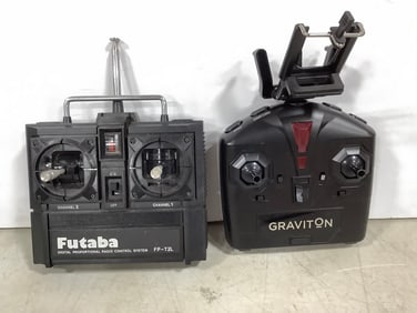 Graviton Drone Remote and Futaba - 2 Channel Remote Controller *tested & working*
