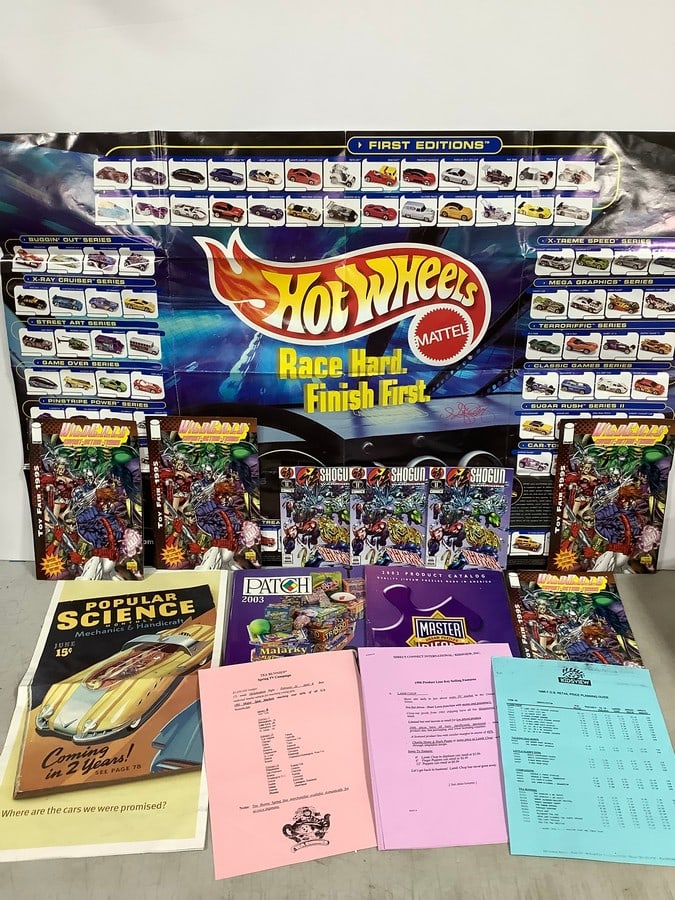 Toy Trade Show Catalogs Promo Comics & 1996 Hotwheels Collectors Poster(26inx39in) (1 of 1)