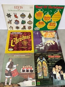 Vintage Christmas Holiday LP Records (Elvis, and more)