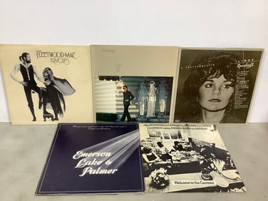 Vintage LP Record Lot (Fleetwood Mac, Ronstadt, Elp, and more)