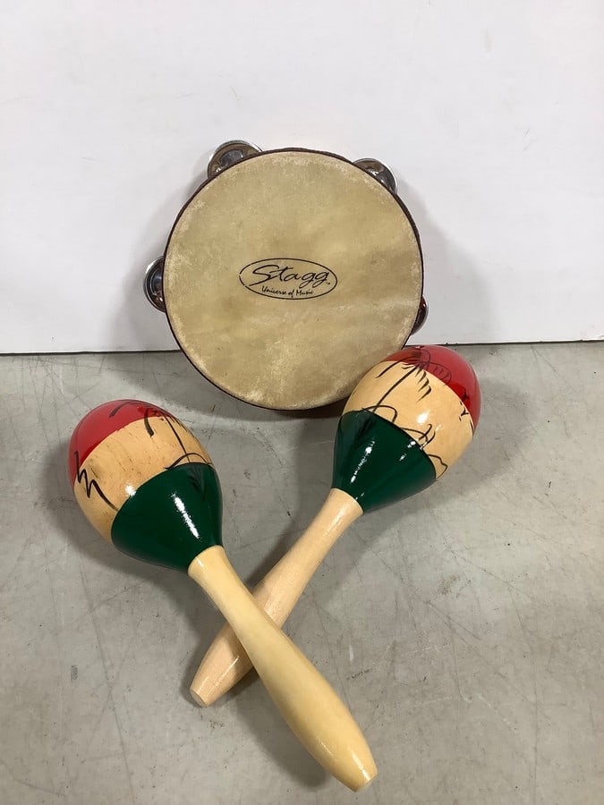 Tambourine and maracas: Tambourine and maracas