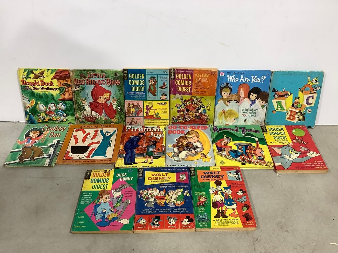 Vintage childrens books(Little Red Riding Hood, Donald Duck, Cowboy Dan, and more) (1 of 1)