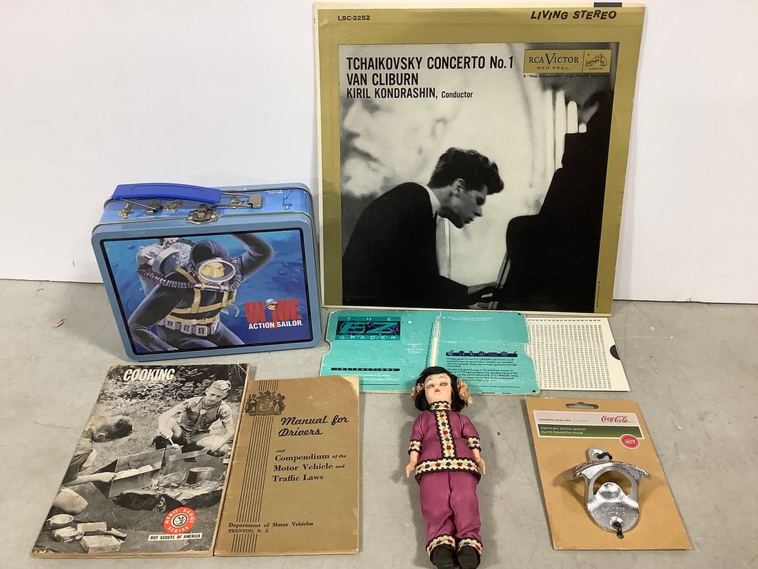 G.I. Joe lunchbox, Tchaikovsky record, Coca Cola bottle opener, and more (1 of 1)