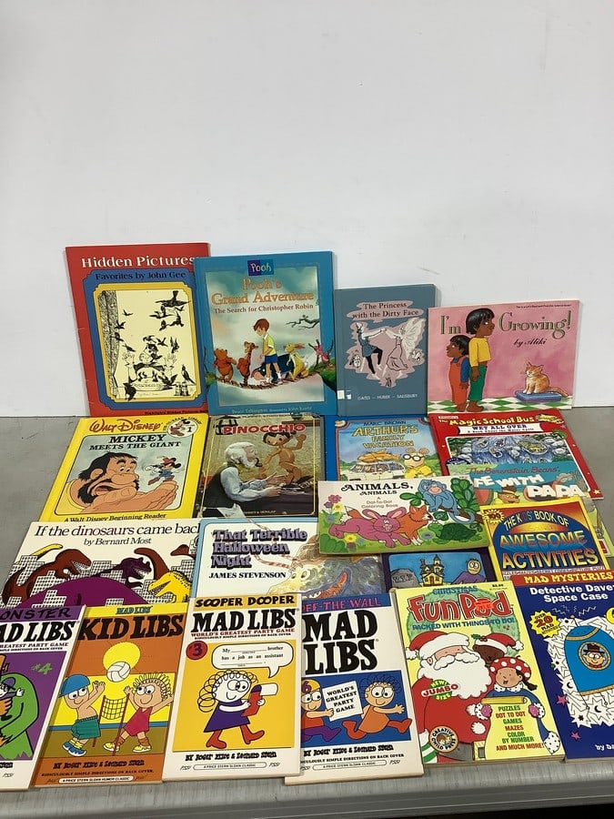 Various childrens books(Mad Libs, Pooh's Grand Adventure, The Magic School Bus, and more) (1 of 1)