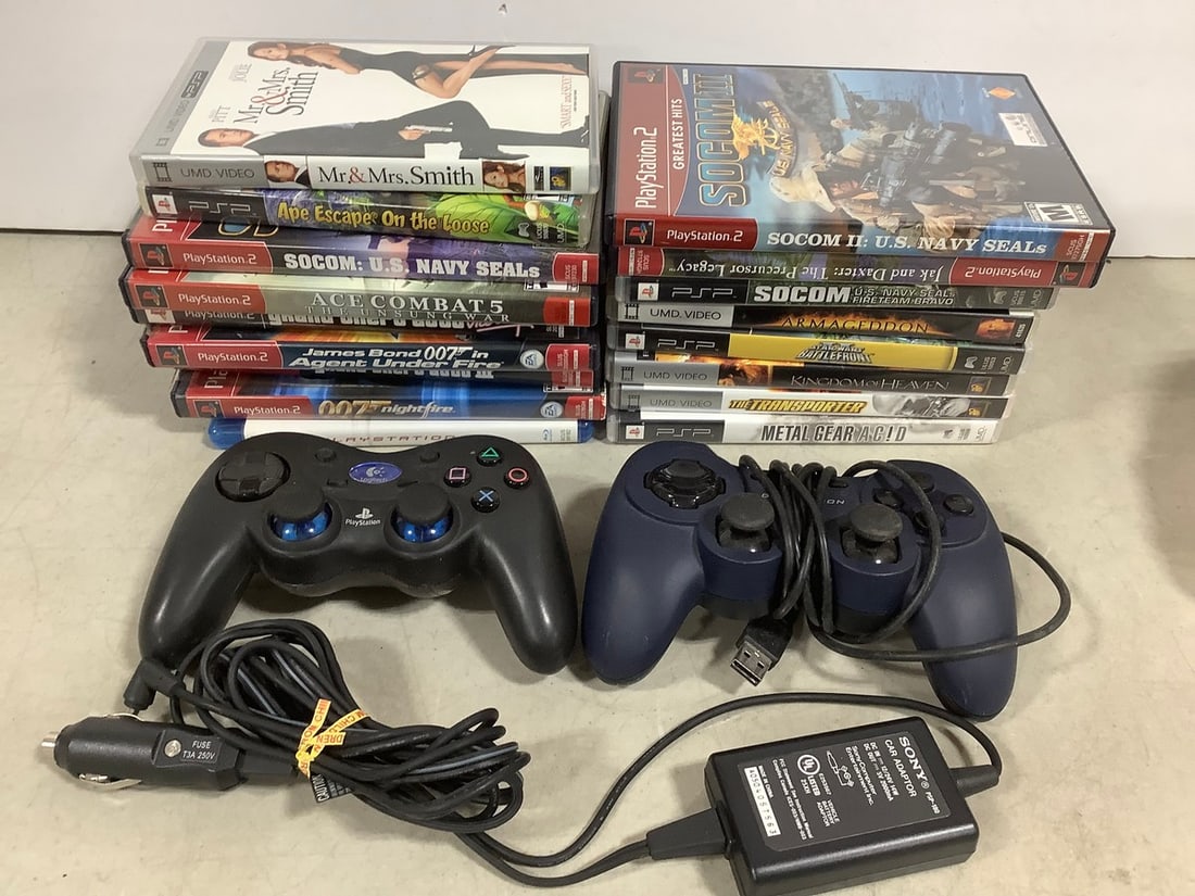 Various Games (PS2, PSP, PS3, etc) with Various Controllers (1 of 1)