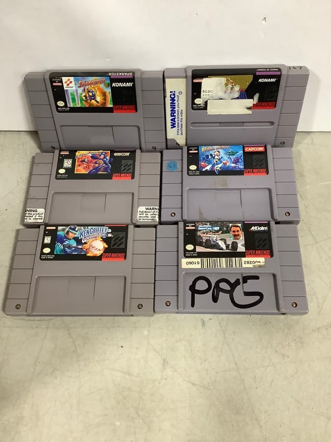 Various Super Nintendo Games (Mega Man X, Sparkster, and more) (1 of 1)