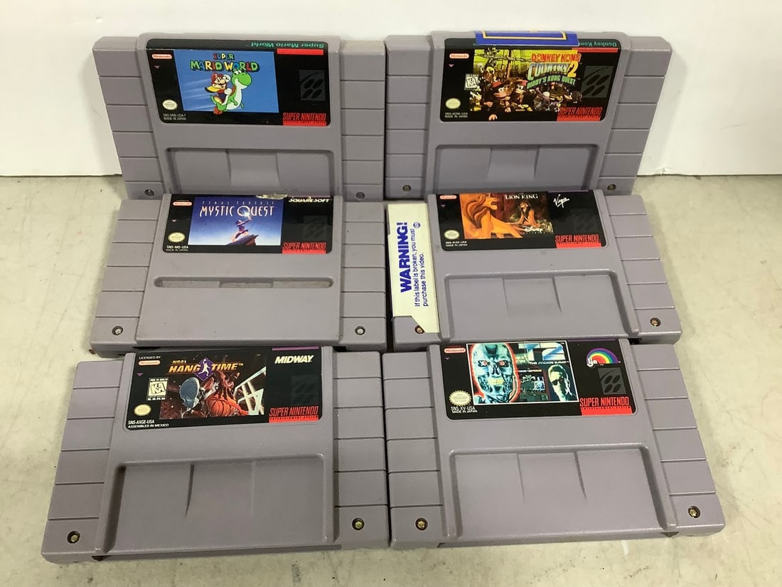 Various Super Nintendo Games (Super Mario World, Donkey Kong, The Lion King, and more) (1 of 1)