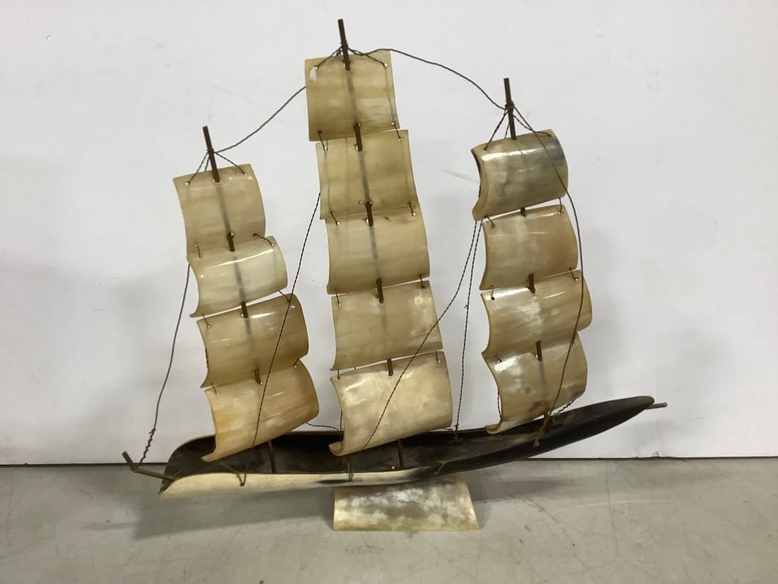 Decorative Boat Model (13.5in Tall): Decorative Boat Model (13.5in Tall)