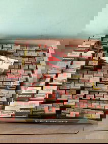 Box full of vintage electron tubes