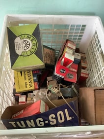 Vintage electron tubes, Merit radio part, and more