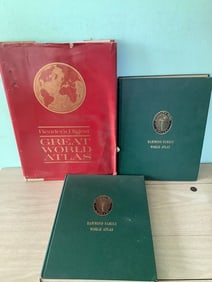 Hammond Family World Atlas books and Reader's Digest Great World Atlas