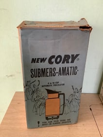 Vintage Cory Submers-amatic 4 to 18 cup automatic percolator in original box