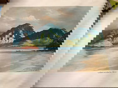 Windward Mountains, Hawaii signed print(21in.x24in.)