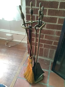 Vintage fireplace accessory set