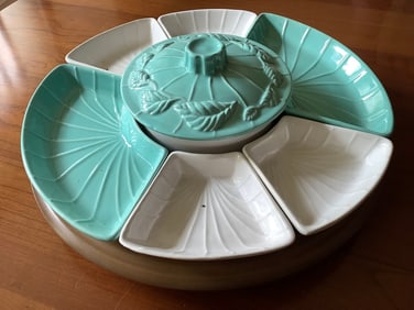 Maurice California pottery Lazy Susan