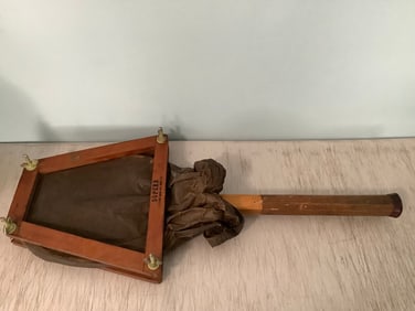 Vintage Superb tennis racket cover with racket inside
