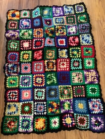 Hand knitted blanket(48in.x34in.)