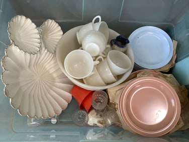 Prolon, milk glass, and more vintage items