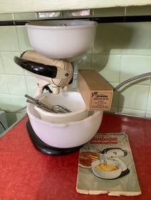 1940s Sunbeam Mixmaster with manual and accessories