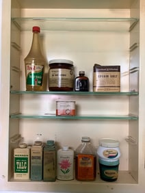 Vintage advertising containers and