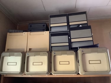 Floppy disks 5.5in.(operating, video games, etc.-9 full canisters)