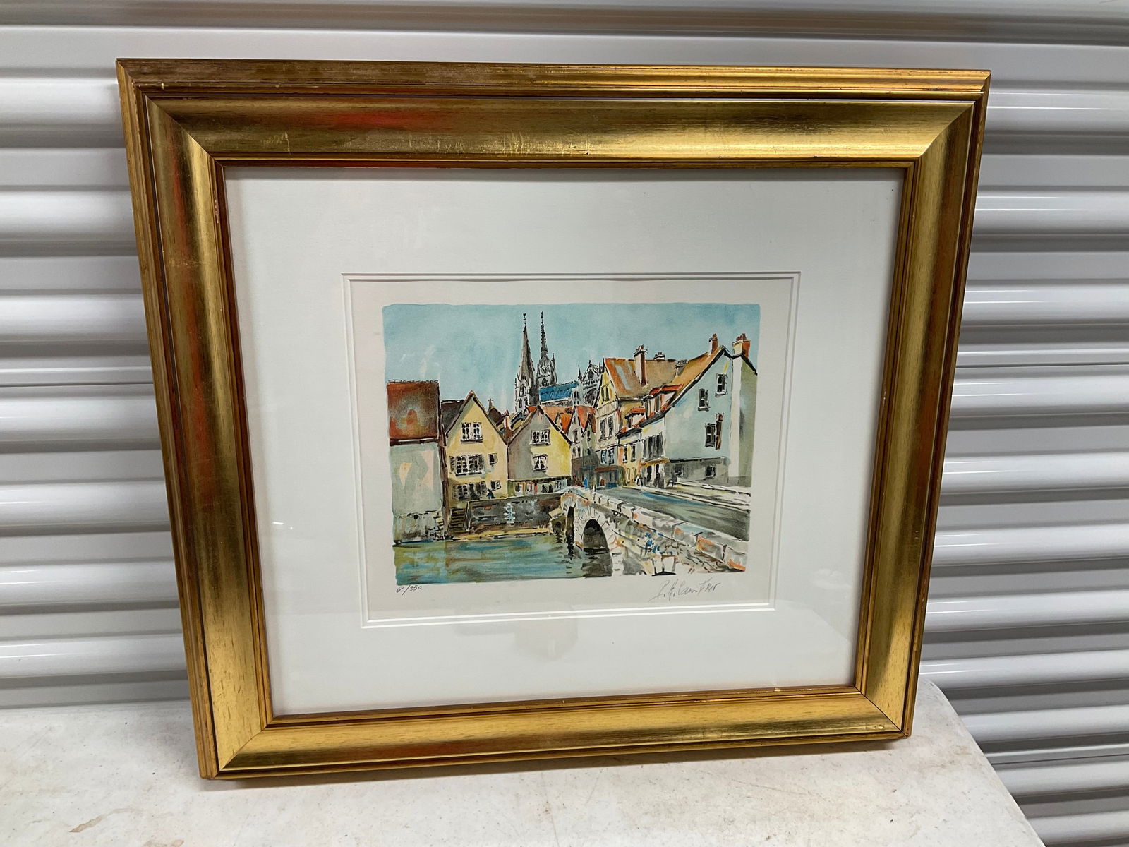 Cambier, Pierre Eugene Le Pont 1992 62/350 25x22, Lithograph in color (1 of 4)