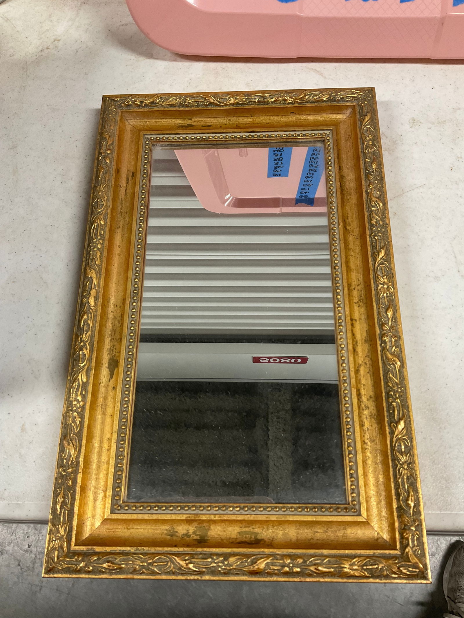 Vintage wall hanging mirror 10 x 15 (1 of 1)