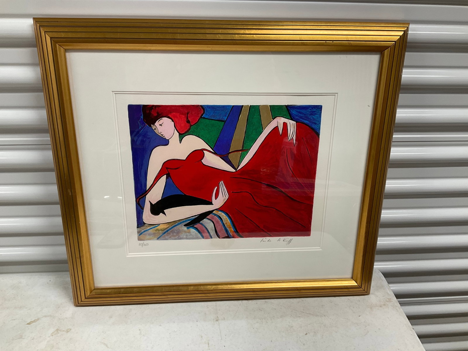 Le Kinff, Linda "Symphonie" 1994 151/350 Serigraph in colors on woven paper 25x22: Le Kinff, Linda "Symphonie" 1994 151/350 Serigraph in colors on woven paper 25x22