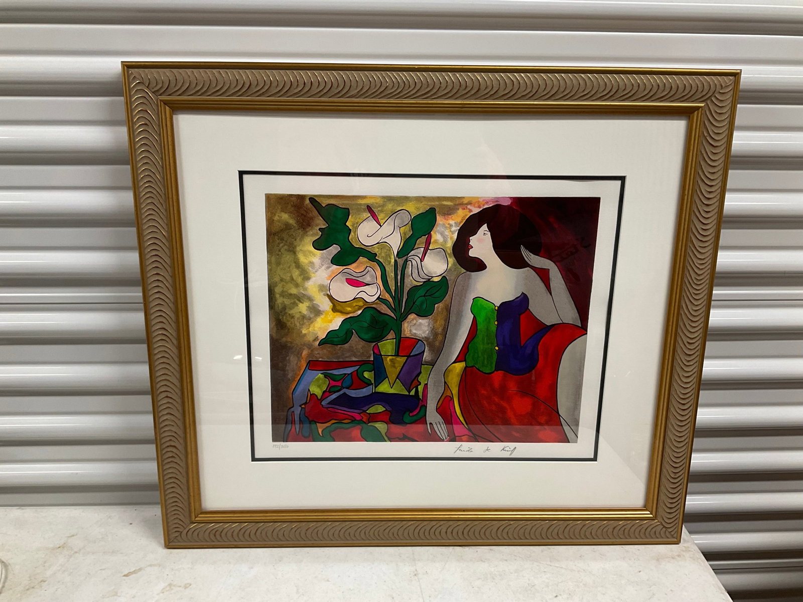 Le Kinff, Linda "Symphonie" 1994 151/350 Serigraph in colors on woven paper 25x22: Le Kinff, Linda "Symphonie" 1994 151/350 Serigraph in colors on woven paper 25x22