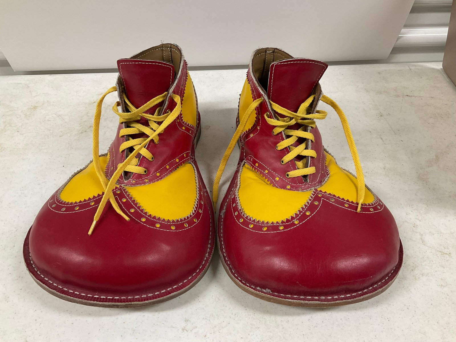 Pre Owned leather clown shoes: Pre Owned leather clown shoes