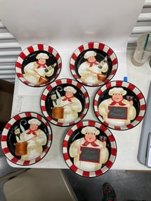 Lot of 6 pasta bowls