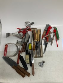 Lot of kitchen utensils