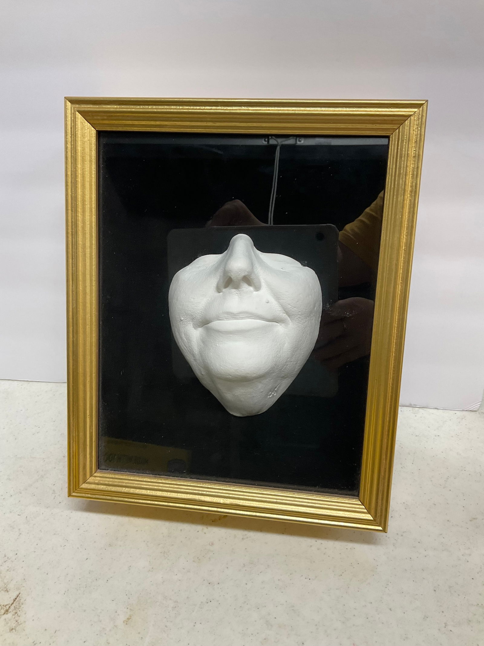 framed clay face artwork 11x9: framed clay face artwork 11x9